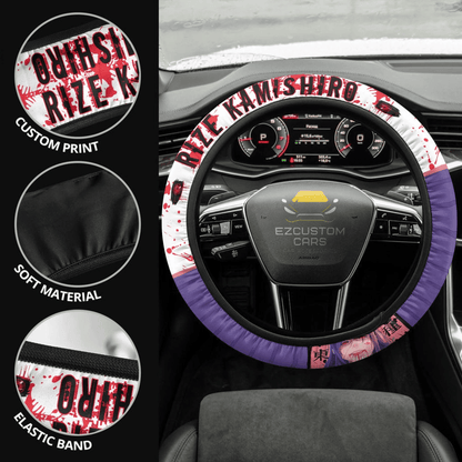Rize Kamishiro Anime Steering Wheel Cover Custom Tokyo Ghoul Anime Car Accessories