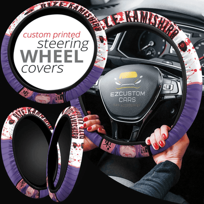 Rize Kamishiro Anime Steering Wheel Cover Custom Tokyo Ghoul Anime Car Accessories