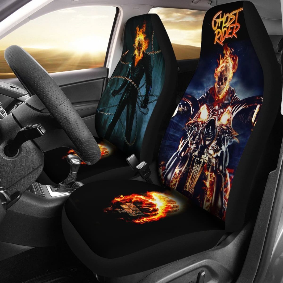 Robbie Reyes Ghost Rider Car Seat Covers Lt04 Universal Fit 225721
