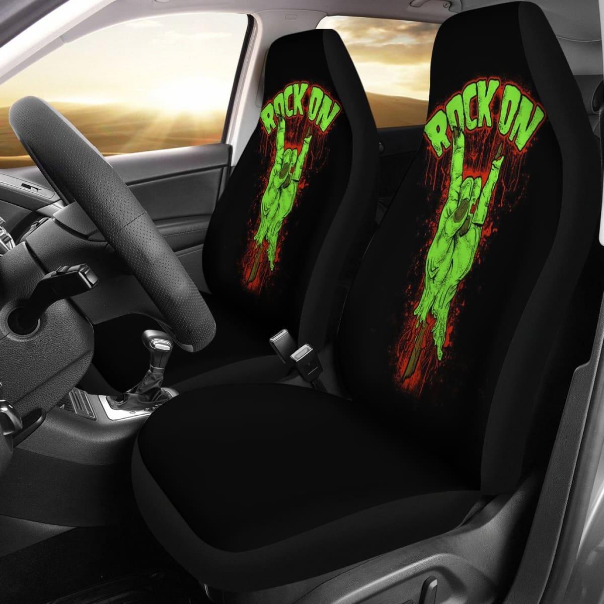Rock And Roll Art Car Seat Covers Musical Genre H050320 Universal Fit 072323