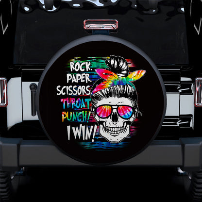 Rock Paper Scissor Jeep Car Spare Tire Cover