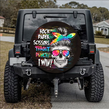 Rock Paper Scissor Jeep Car Spare Tire Cover