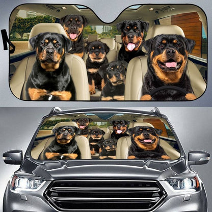 Rottweiler Car All Over Printed 3D Sun Shade