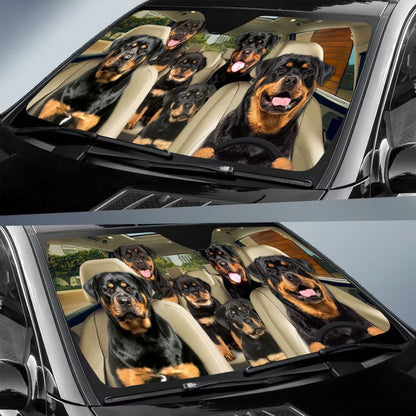 Rottweiler Car All Over Printed 3D Sun Shade