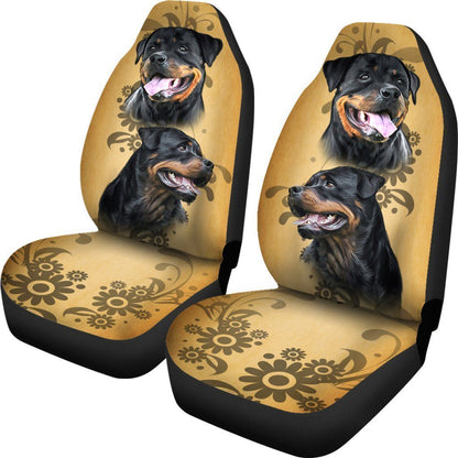 Rottweiler Car Seat Covers Custom Vintage Car Accessories For Dog Lovers