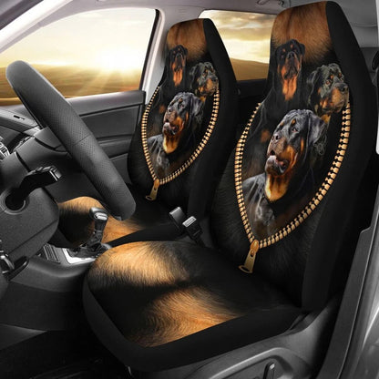 Rottweiler Cool Zipper Custom Car Seat Covers