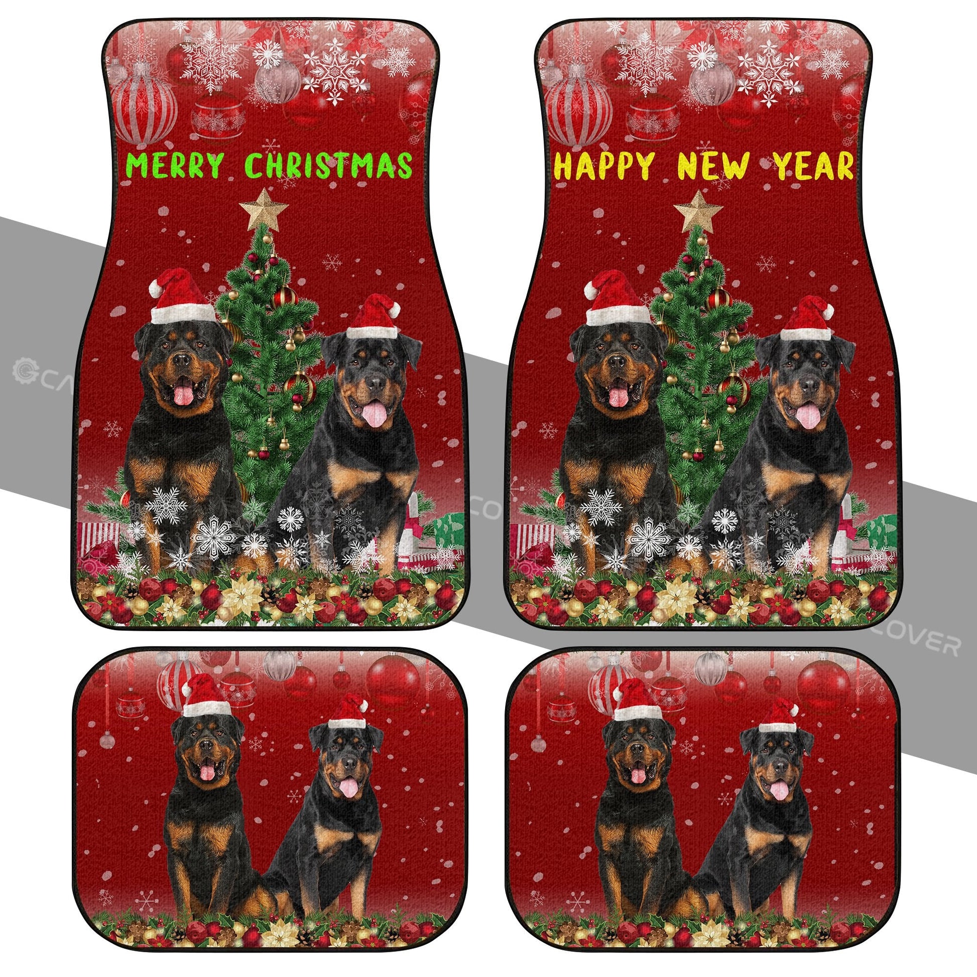 Rottweilers Car Floor Mats Custom Xmas Car Accessories