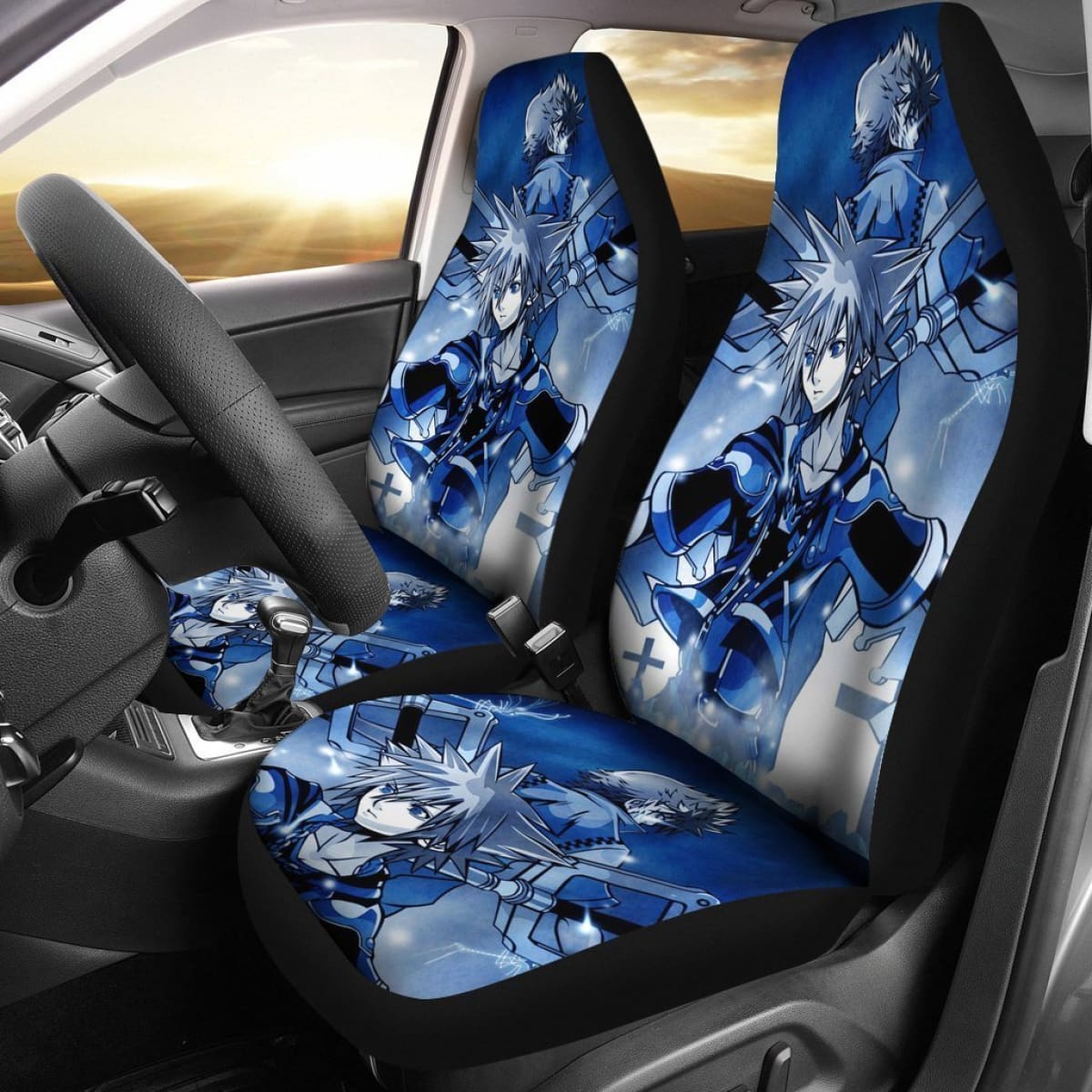 Roxas And Sora Car Seat Covers Kingdom Heart Car Decor Universal Fit 194801
