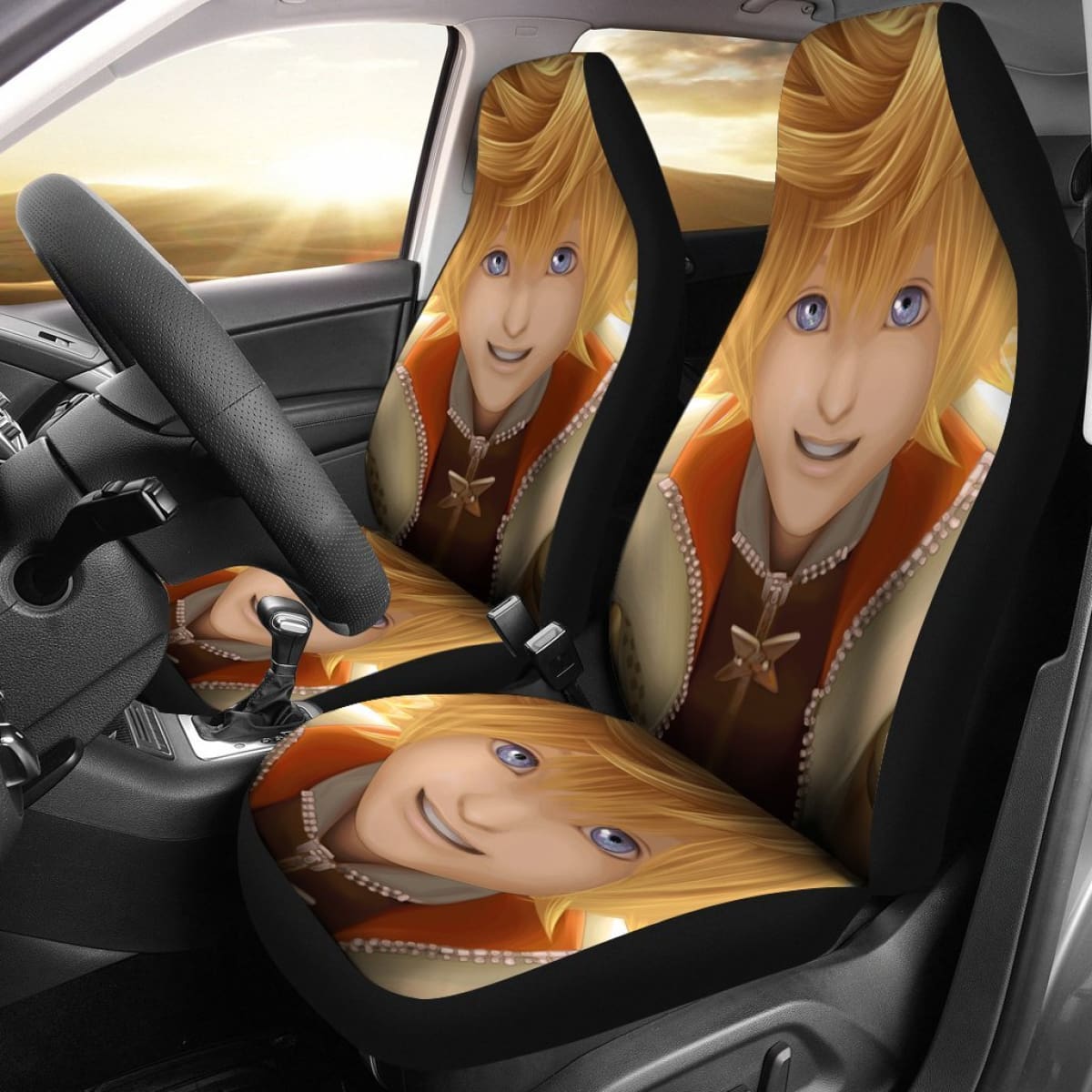 Roxas Car Seat Covers Kingdom Heart Car Decor Universal Fit 194801