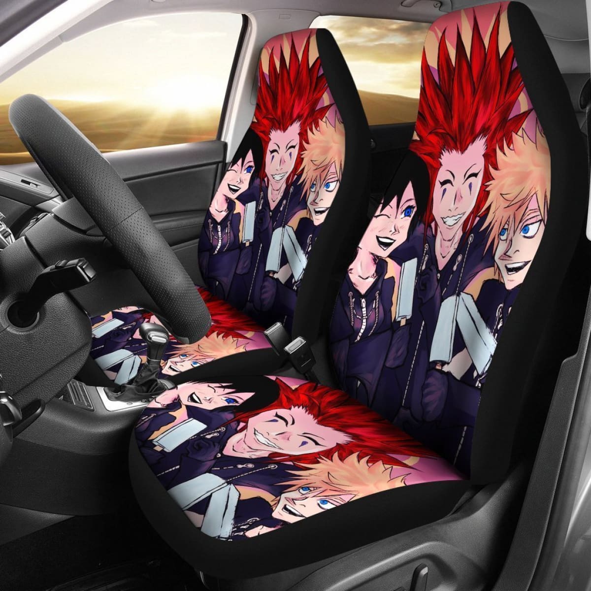 Roxas Rion Axel Kingdom Heart Car Seat Covers Car Decor Universal Fit 194801