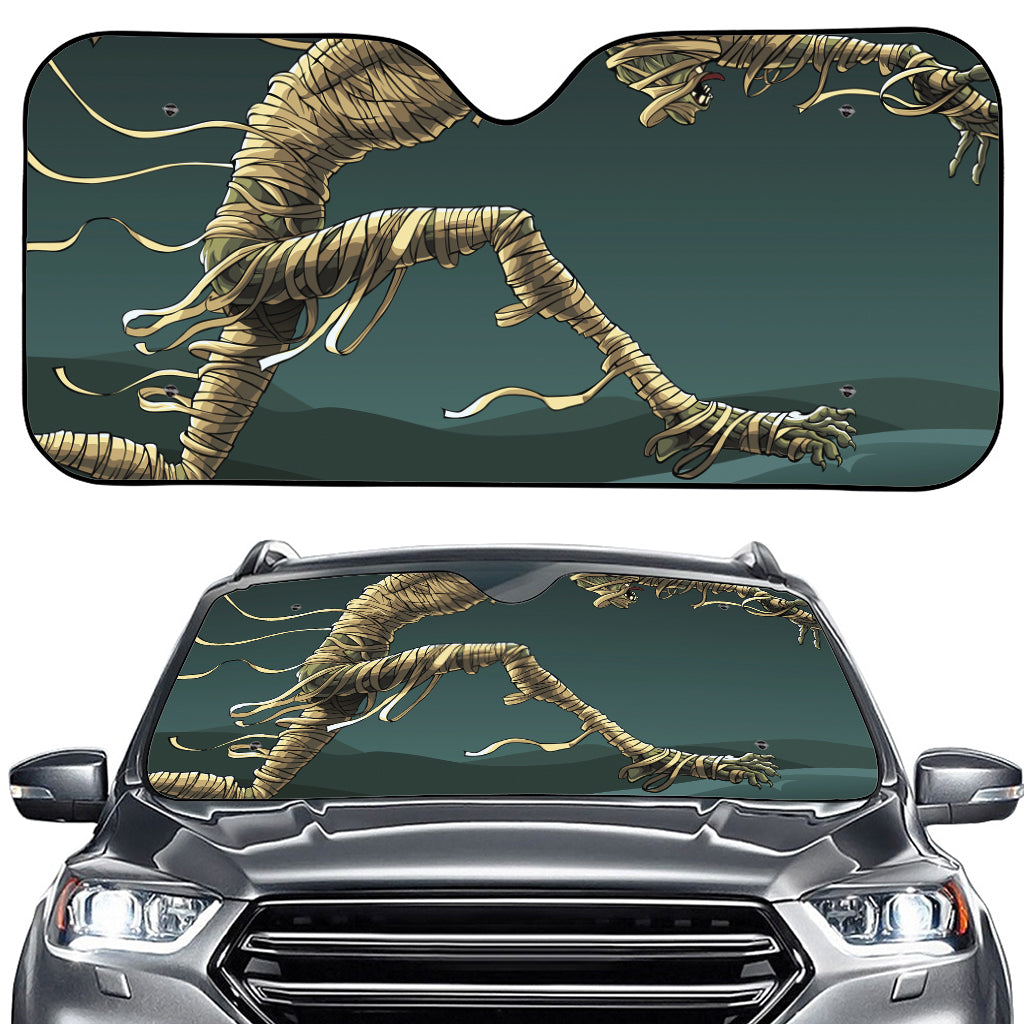 Running Mummy Print Car Windshield Sun Shade