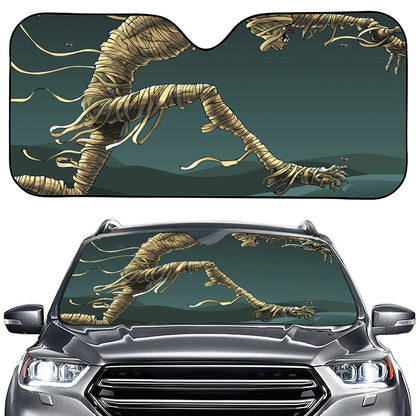 Running Mummy Print Car Windshield Sun Shade