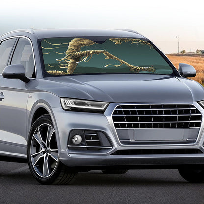 Running Mummy Print Car Windshield Sun Shade