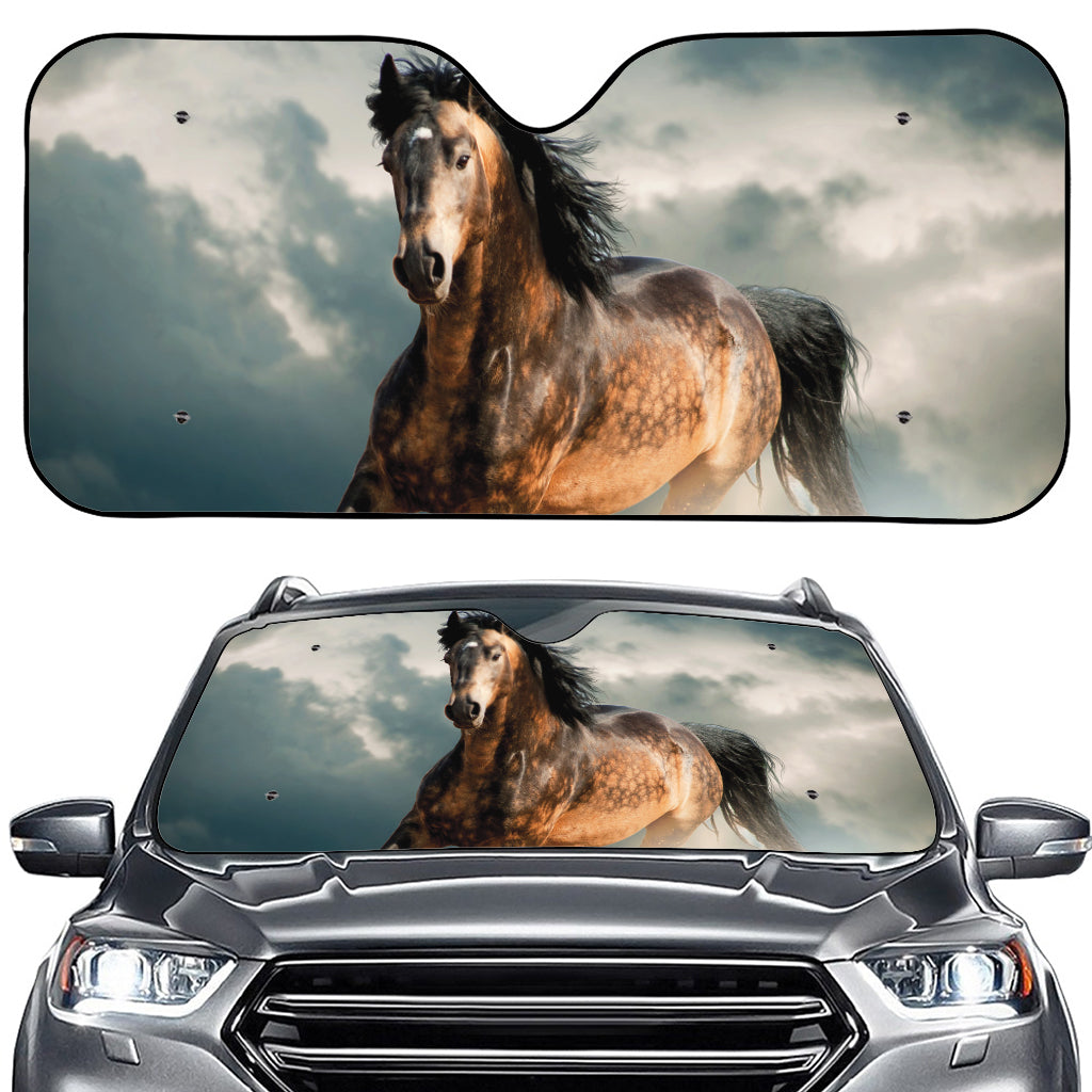 Running Wild Stallion Horse Print Car Windshield Sun Shade