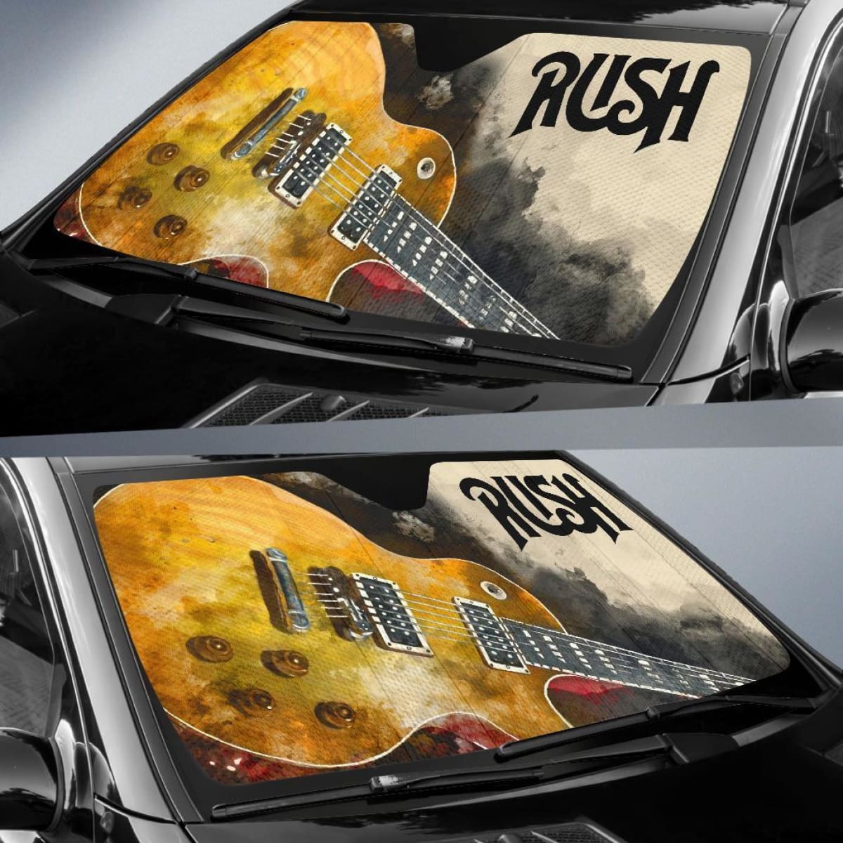 Rush Car Auto Sun Shade Guitar Rock Band Fan Universal Fit 174503