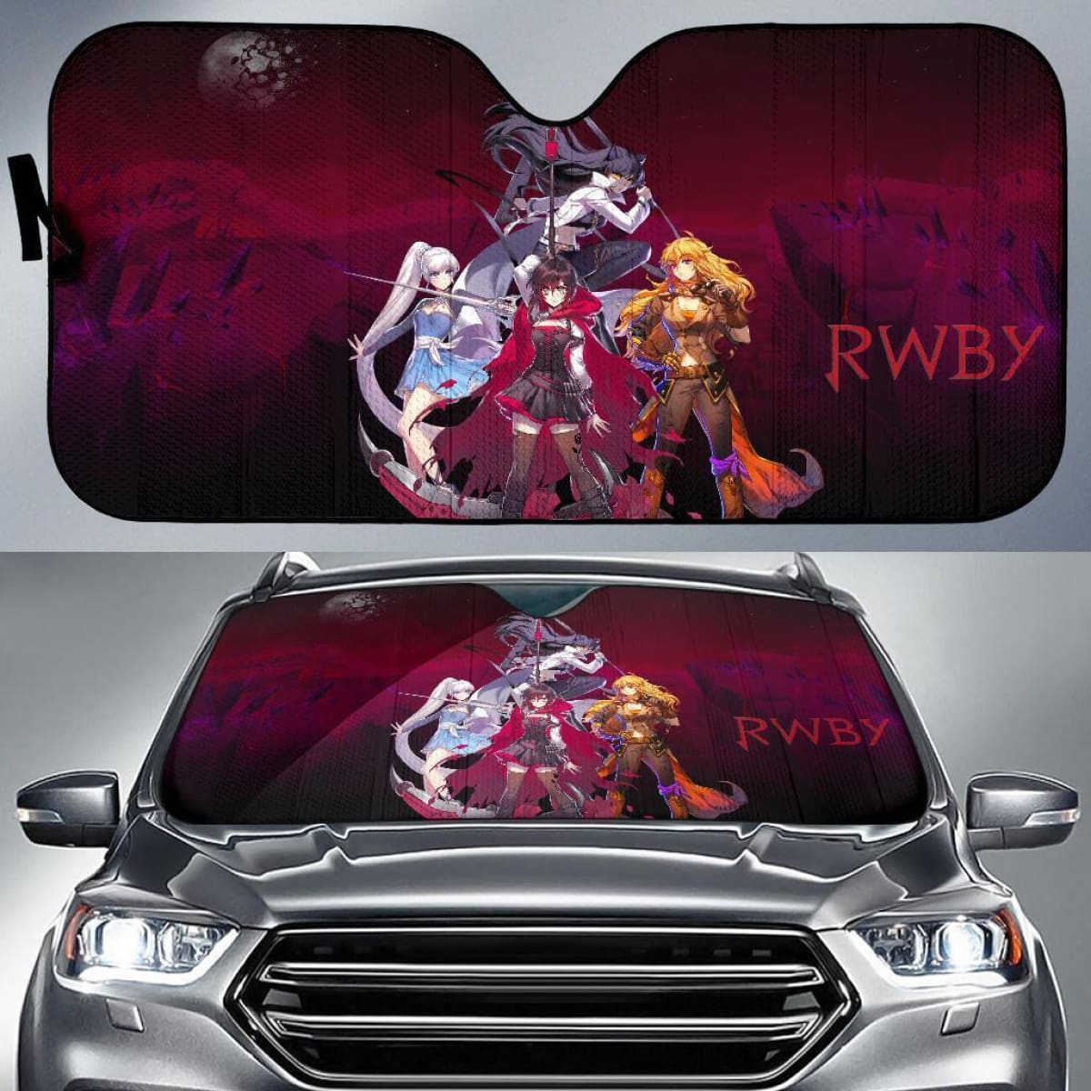 Rwby Anime Auto Sun Shade Nh07 Universal Fit 111204