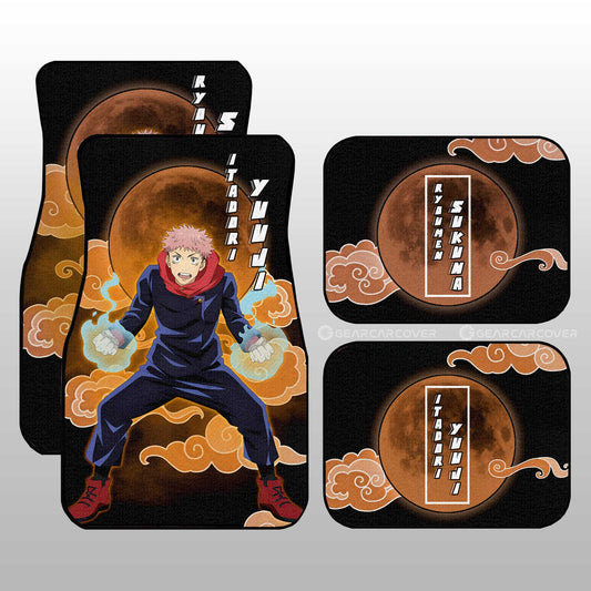 Ryoumen Sukuna And Yuuji Itadori Car Floor Mats Custom Jujutsu Kaisen Anime Car Interior Accessories