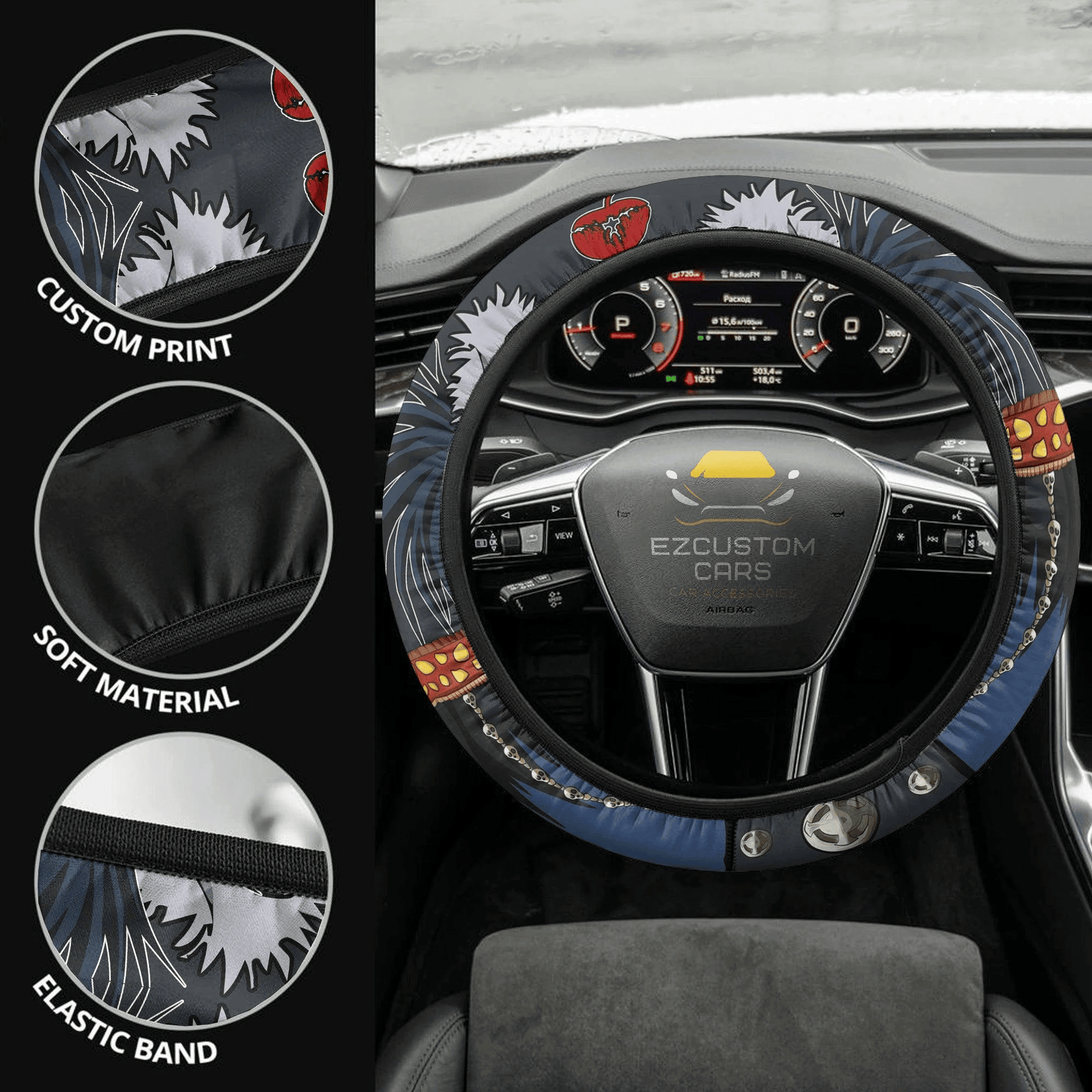 Ryuk Death Note Anime Steering Wheel Cover Custom Anime Car Accessories