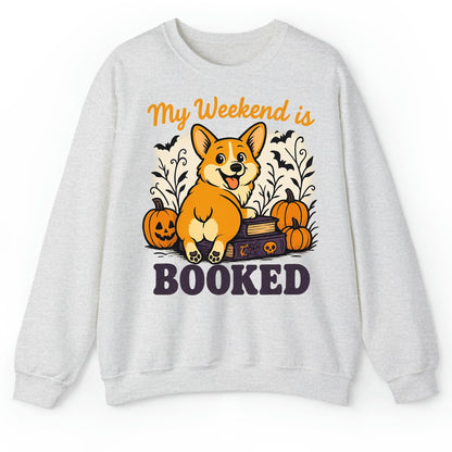 My Weekend is Booked Halloween Corgi T-Shirt – Funny Dog Lover Tee