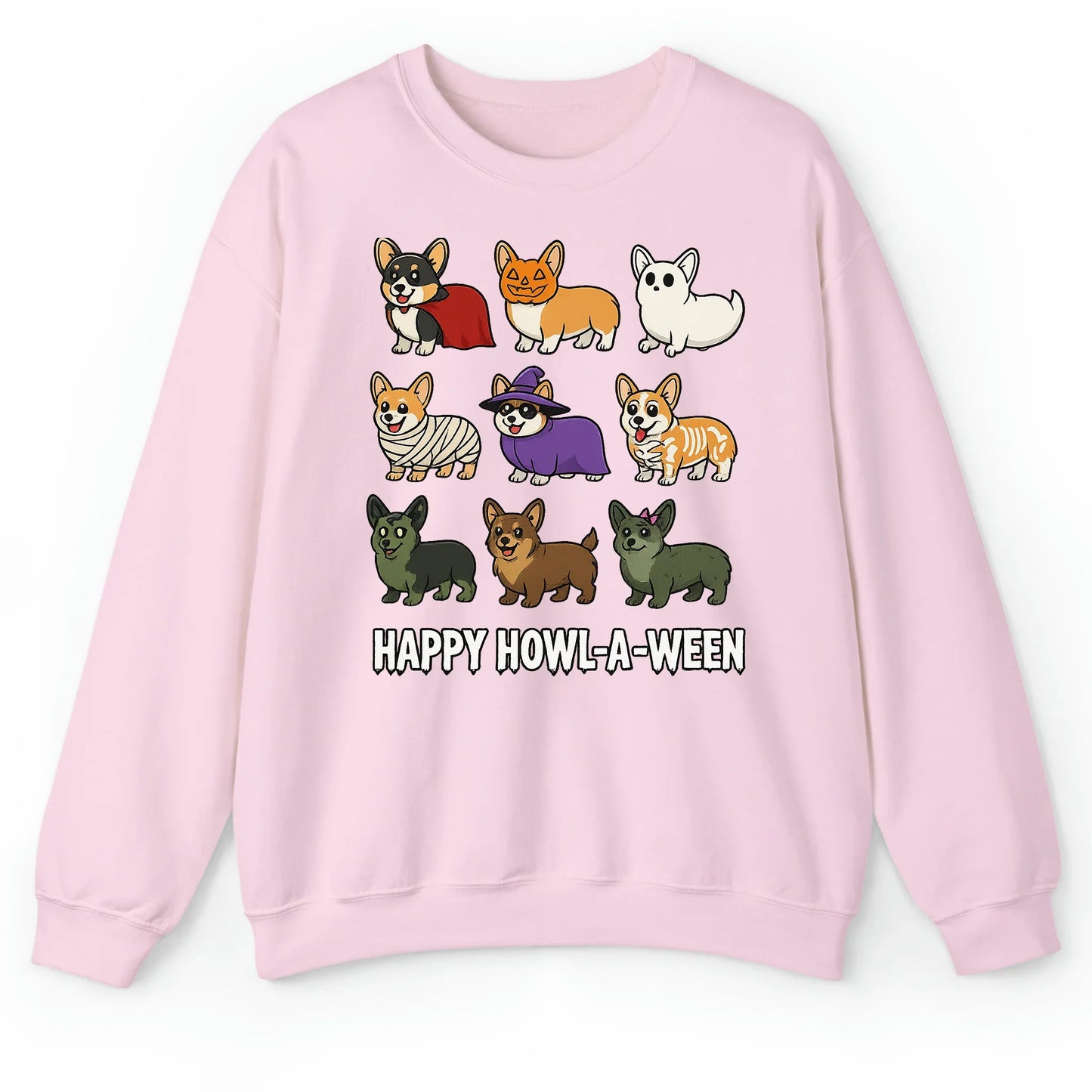 Corgi Halloween T-Shirt – Happy Howl-a-ween Graphic Gift for Dog Lovers