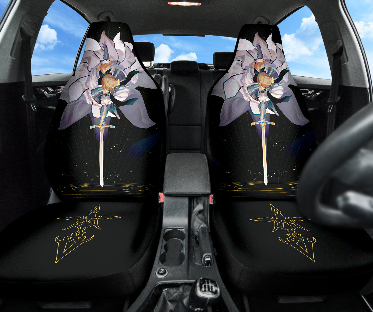 Saber Fate Stay Night Car Seat Covers Car Accessories Ci220429-10