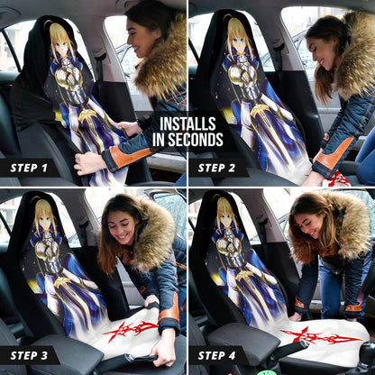 Saber Fate Stay Night Car Seat Covers Car Accessories Ci220429-09
