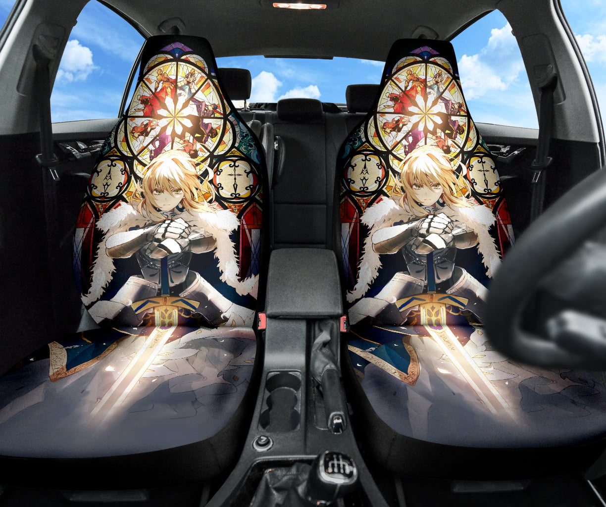 Saber Fate Stay Night Car Seat Covers Car Accessories Ci220429-07