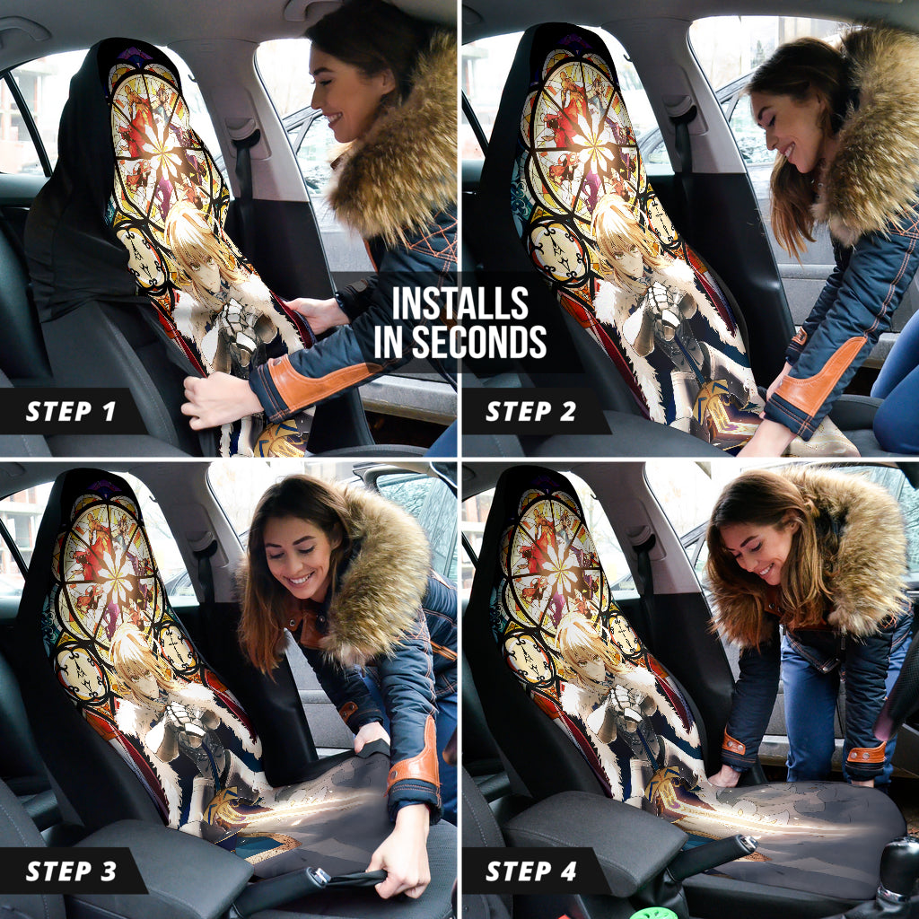 Saber Fate Stay Night Car Seat Covers Car Accessories Ci220429-07