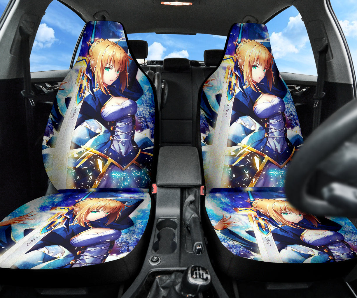 Saber Fate Stay Night Car Seat Covers Car Accessories Ci220429-06