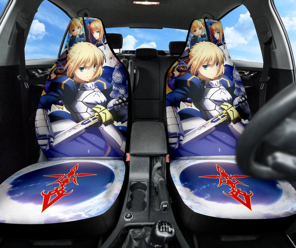 Saber Fate Stay Night Car Seat Covers Car Accessories Ci220429-01
