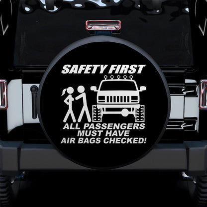 Safety First Funny Couple Jeep Car Spare Tire Cover