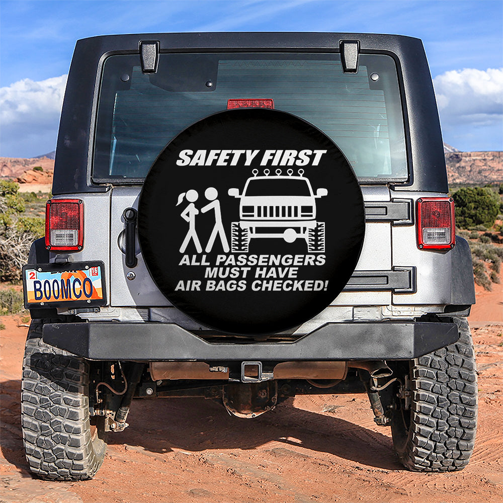 Safety First Funny Couple Jeep Car Spare Tire Cover