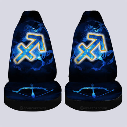 Sagittarius Car Seat Covers Custom Name Zodiac Car Accessories