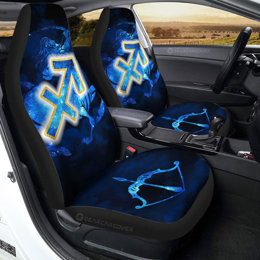 Sagittarius Car Seat Covers Custom Name Zodiac Car Accessories