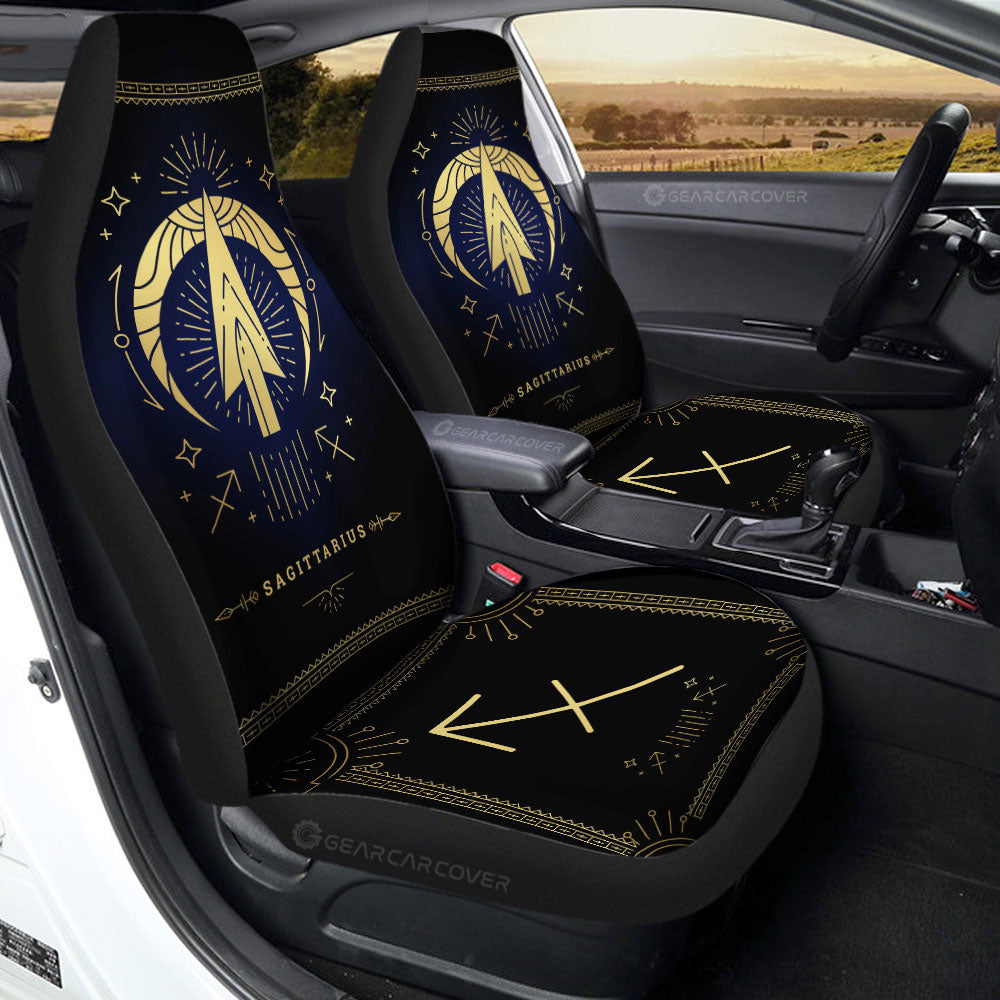Sagittarius Colorful Car Seat Covers Custom Zodiac Car Accessories