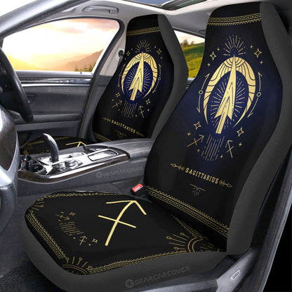Sagittarius Colorful Car Seat Covers Custom Zodiac Car Accessories