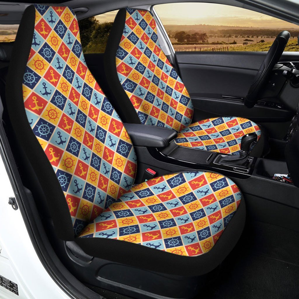 Sailor Anchor Car Seat Covers Custom Pattern Car Accessories