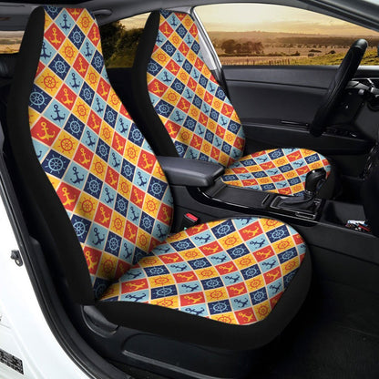 Sailor Anchor Car Seat Covers Custom Pattern Car Accessories