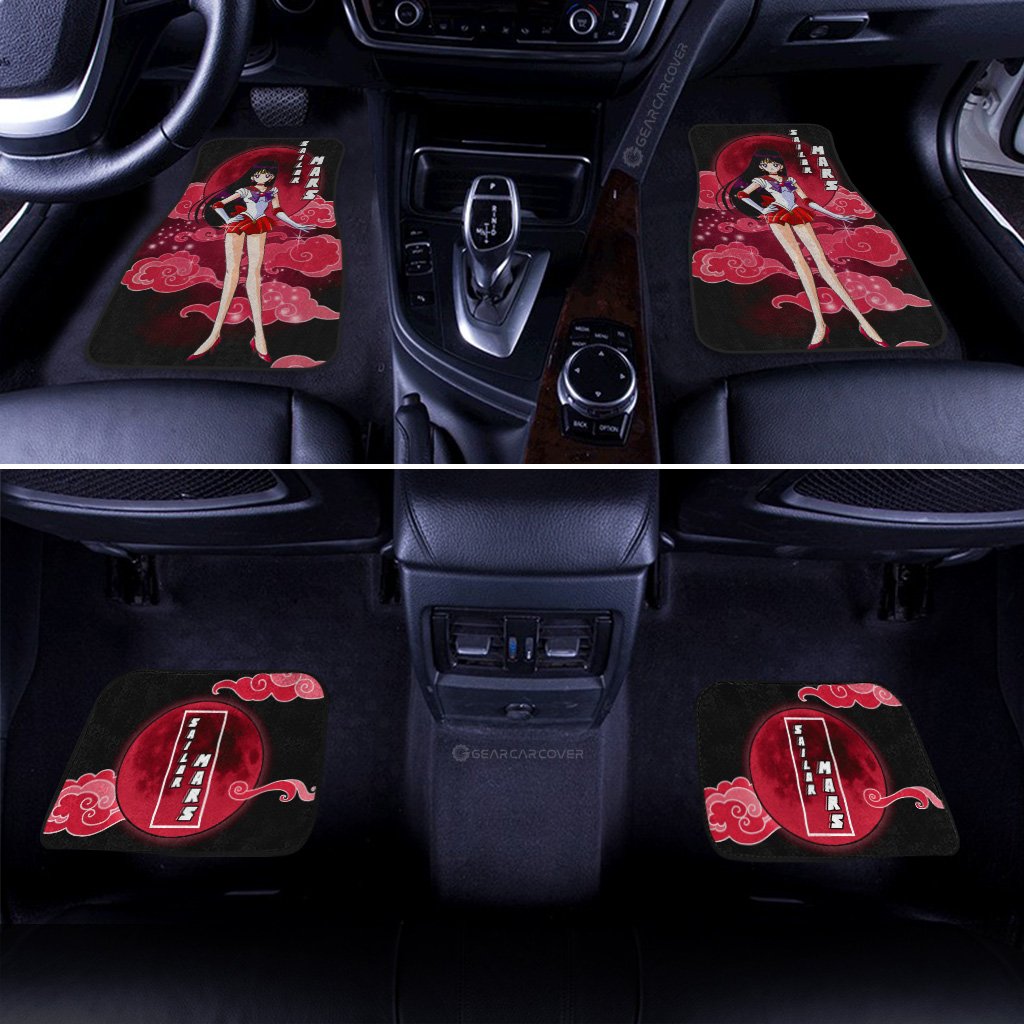 Sailor Mars Car Floor Mats Custom Sailor Moon Anime Car Interior Accessories