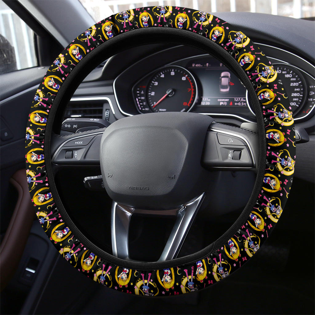 Sailor Moon Anime Christmas Premium Custom Car Steering Wheel Cover
