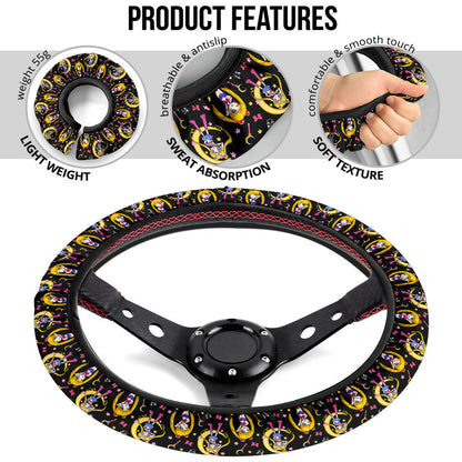 Sailor Moon Anime Christmas Premium Custom Car Steering Wheel Cover
