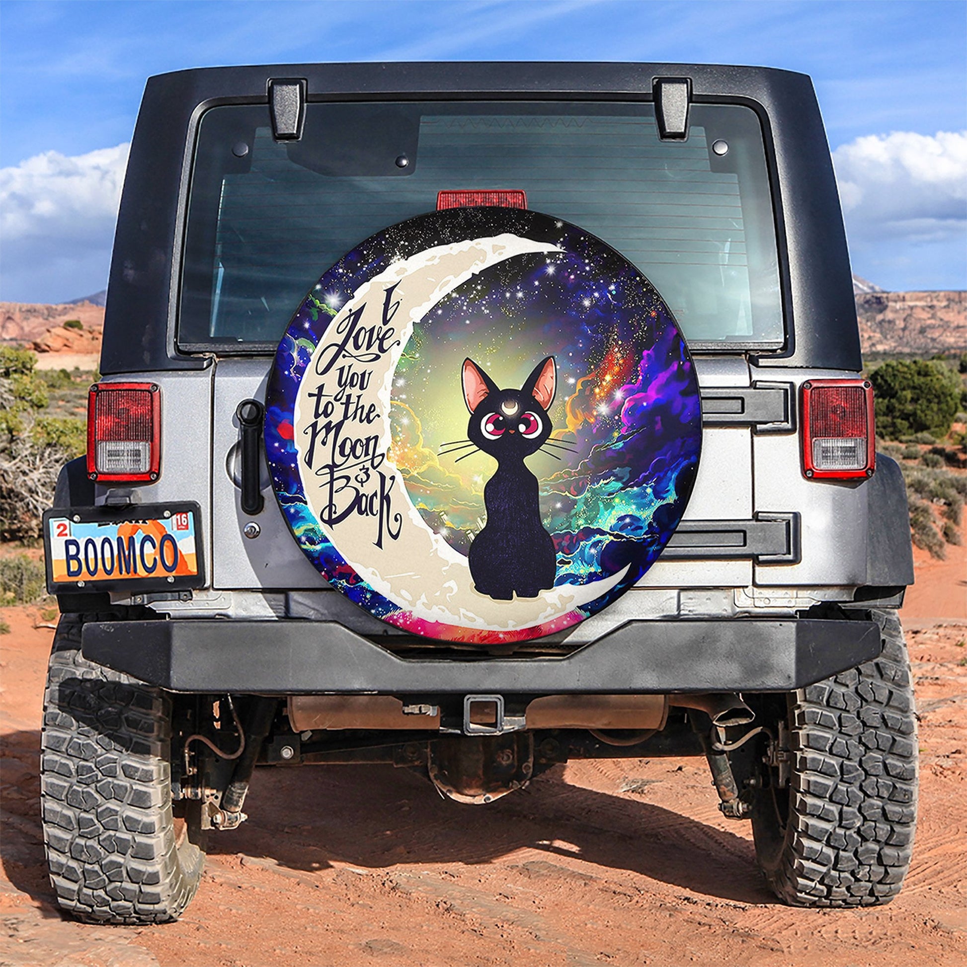 Sailor Moon Cat Love You To The Moon Galaxy Spare Tire Cover