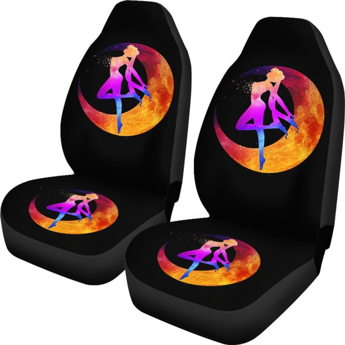 Sailor Moon Shadow Car Seat Covers Manga Fan Gift H031620 Universal Fit 225311