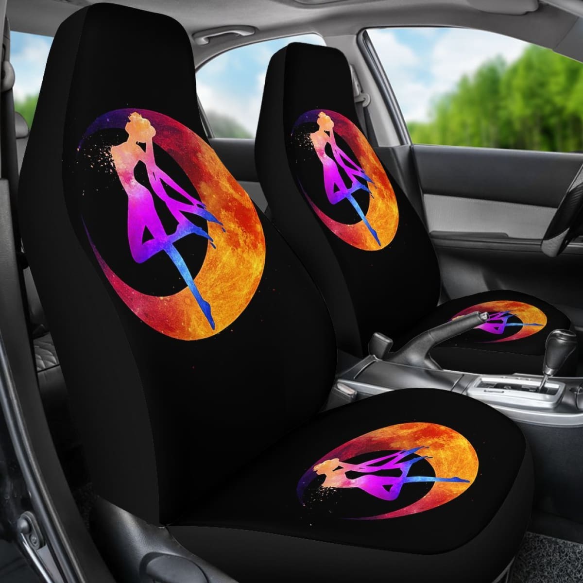 Sailor Moon Shadow Car Seat Covers Manga Fan Gift H031620 Universal Fit 225311