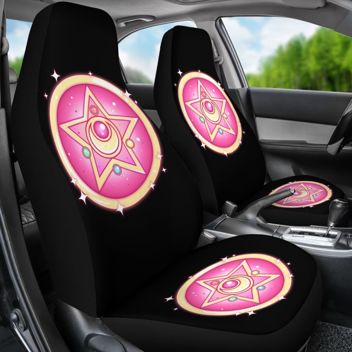 Sailor Moon Symbol Art Car Seat Covers Manga Fan Gift H031520 Universal Fit 225311