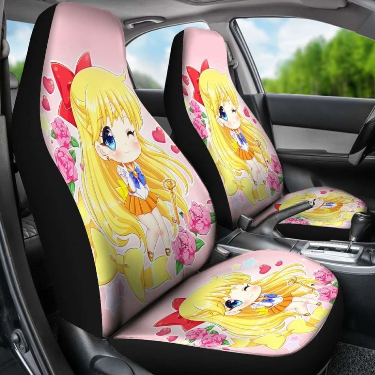 Sailor Venus Chibi Car Seat Covers Universal Fit 051012