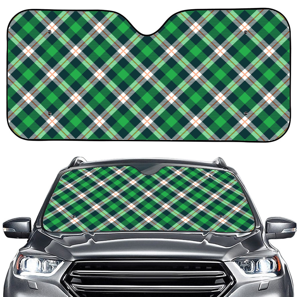 Saint Patrick's Day Irish Tartan Print Car Windshield Sun Shade