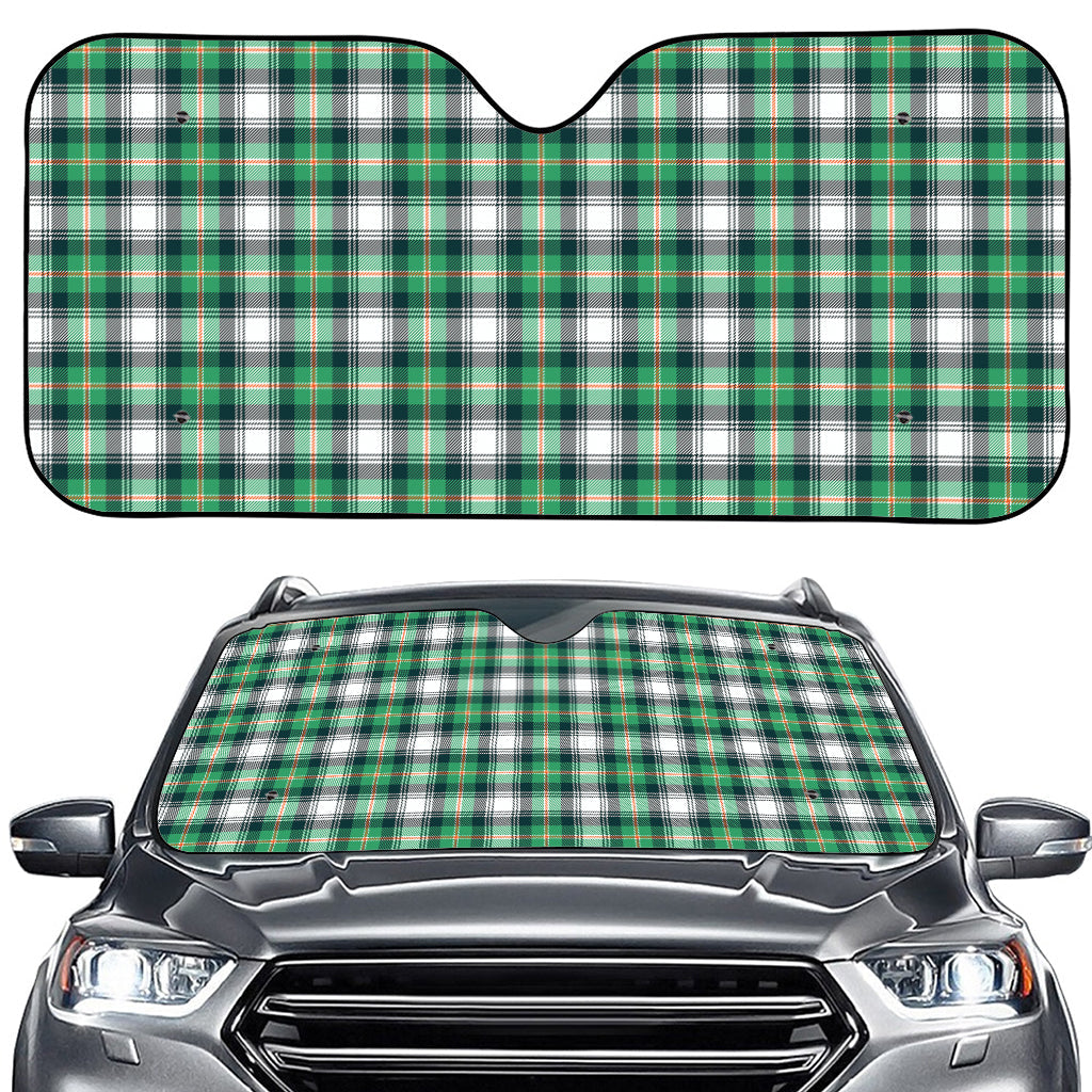 Saint Patrick's Day Tartan Pattern Print Car Windshield Sun Shade