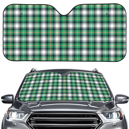 Saint Patrick's Day Tartan Pattern Print Car Windshield Sun Shade
