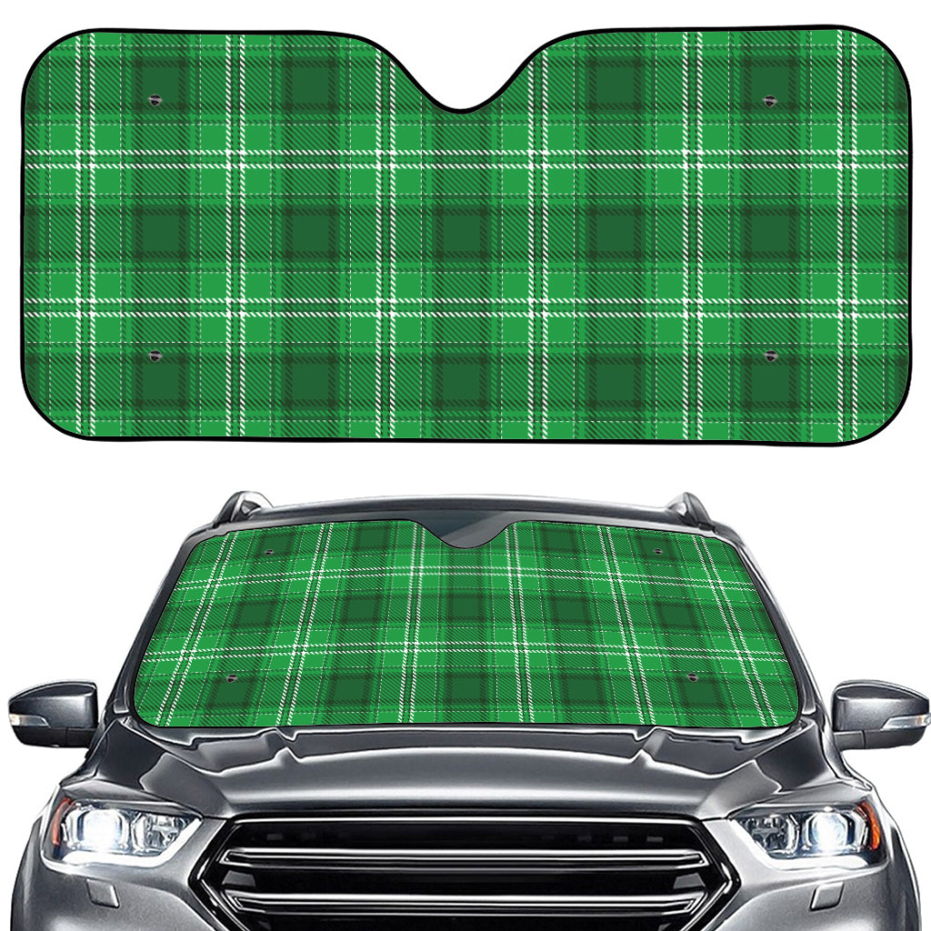 Saint Patrick's Day Tartan Print Car Windshield Sun Shade